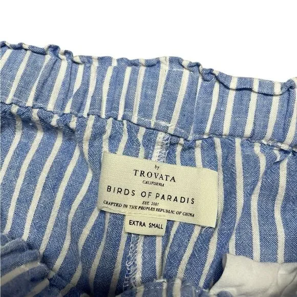 Trovata Blue and White Casual Striped Bottoms Blue White Size XS - Picture 7 of 7